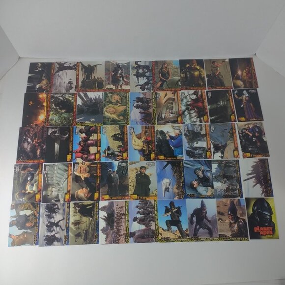 Planet Of The Apes Movie Trading Cards Complete Base Set Topps 2001 - Picture 3 of 6